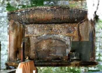 An old fireplace