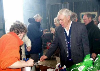 Kenny asking for his third cup of tea Tea being served