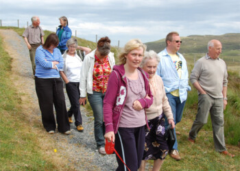 Annual Outing June 2009 Group walking down a track