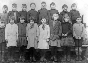 Gravir School 1929: Back Row l-r: Kenneth Macphail, 19 Gravir; Alexander Macleod, FC Manse; John Macleod, 37 Gravir; Neil Macaskil, 40 Gravir; Neil Macphail, 12 Gravir; Finlay Macinnes, 8 Gravir; Malcolm Macinnes, 8 Gravir; Alexander D Macleod, 3 Glen Gravir Front Row l-r: Donald Campbell, 13 Gravir; Kenina Morrison, 43 Gravir; Alexina Morrison, 2 Gravir; Effie Campbell, 18 Gravir; Christina Morrison, 43 Gravir; Christina Macphail, 19 Gravir; Isabella Matheson, 15 Gravir; Malcolm Macmillan, 33 Gravir Class photo Gravir School 1929