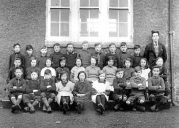 Lemreway School 1934: Back Row l-r: I Macritchie, 8 Orinsay; D J Kennedy, 13 Orinsay; John Nicolson, 20 Lemreway; Calum Nicolson, 27 Lemreway; Roddy Macmillan, 11 Orinsay; Norman Nicolson, 19 Lemreway; Kenneth Macmillan, 4 Orinsay; Norman Nicolson, 9 Lemreway; Malcolm Mackay, 1 Lemreway; Iain Carmichael, 16 Lemreway; Norman Campbell, Head Teacher. Second Row l-r: Murdo MacLeod, 30 Lemreway; Rebecca Kennedy, Post Office; Peggy Nicolson, 9 Orinsay; Peggy Carmichael, 31 Lemreway; Peggy Macritchie, 8 Orinsay; Ann Nicolson, 12 Orinsay; Rebecca Kennedy, 13 Orinsay; Dolina Macleod, 30 Lemreway; Cathie Macmillan, 4 Orinsay; Murdo Macmillan, 11 Orinsay. Front Row l-r: John Macmillan, 32 Lemreway; Donald Nicolson, 21 Lemreway; Robert A Kennedy, 13 Orinsay; Isobel Nicolson, 9 Lemreway; Jessie Macritchie, 8 Orinsay; Cathie Nicolson, 12 Orinsay; Angus Nicolson, 12 Lemreway; Roderick Macinnes, 12 Lemreway; Donald Nicolson, 9 Orinsay. I Macritchie, 8 Orinsay; D J Kennedy, 13 Orinsay; John Nicolson, 20 Lemreway; Calum Nicolson, 27 Lemreway; Roddy Macmillan, 11 Orinsay; Norman Nicolson, 19 Lemreway; Kenneth Macmillan, 4 Orinsay; Norman Nicolson, 9 Lemreway; Malcolm Mackay, 1 Lemreway; Iain Carmichael, 16 Lemreway; Norman Campbell, Head Teacher. SECOND ROW Murdo MacLeod 30 Lemreway; Rebecca Kennedy, Post Office; Peggy Nicolson, 9 Orinsay; Peggy Carmichael, 31 Lemreway; Peggy Macritchie, 8 Orinsay; Ann Nicolson, 12 Orinsay; Rebecca Kennedy, 13 Orinsay; Dolina Macleod, 30 Lemreway; Cathie Macmillan, 4 Orinsay; Murdo Macmillan, 11 Orinsay. FRONT ROW John Macmillan, 32 Lemreway; Donald Nicolson, 21 Lemreway; Robert A Kennedy, 13 Orinsay; Isobel Nicolson, 9 Lemreway; Jessie Macritchie, 8 Orinsay; Cathie Nicolson, 12 Orinsay; Angus Nicolson, 12 Lemreway; Roderick Macinnes, 12 Lemreway; Donald Nicolson, 9 Orinsay. Class photo Lemreway school 1934